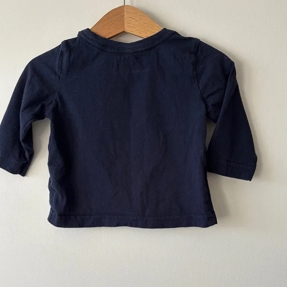 Roots Blue and White Long Sleeve Tee with Graphic - Picture 2 of 3